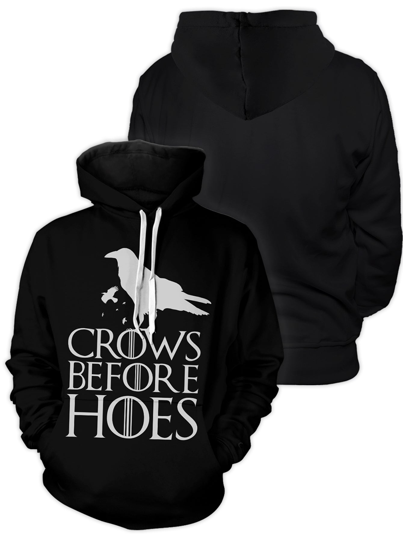 Fandomaniax- Crows Before Hoes Unisex Pullover Hoodie