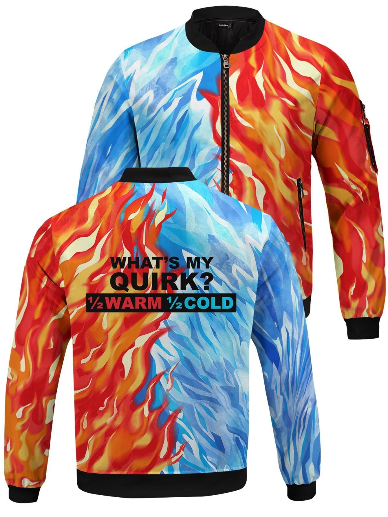 Anime Fire and Ice Todoroki Shoto Bomber Jacket