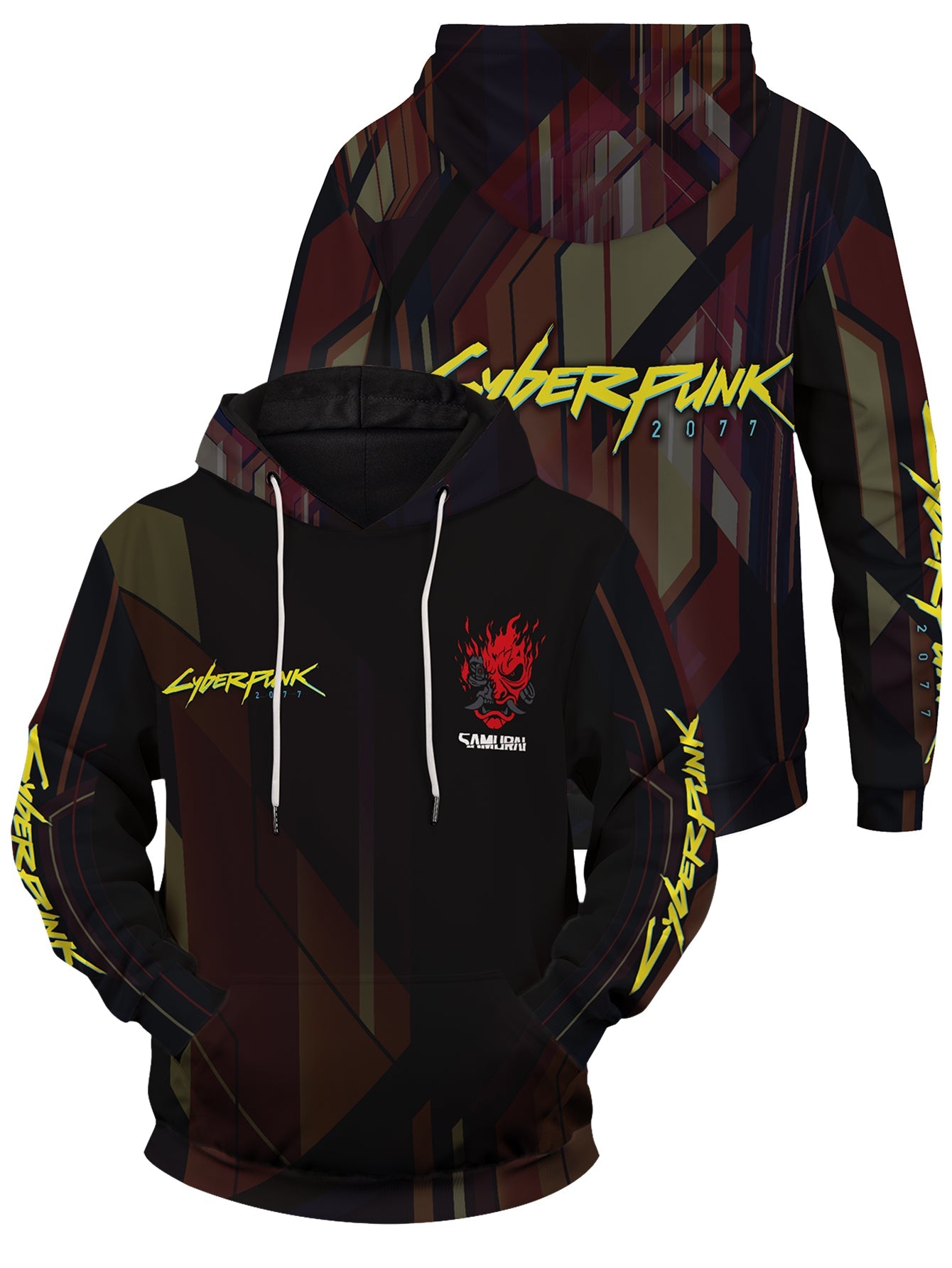 Fandomaniax Oni Cyberpunk 2077 Unisex Pullover Hoodie