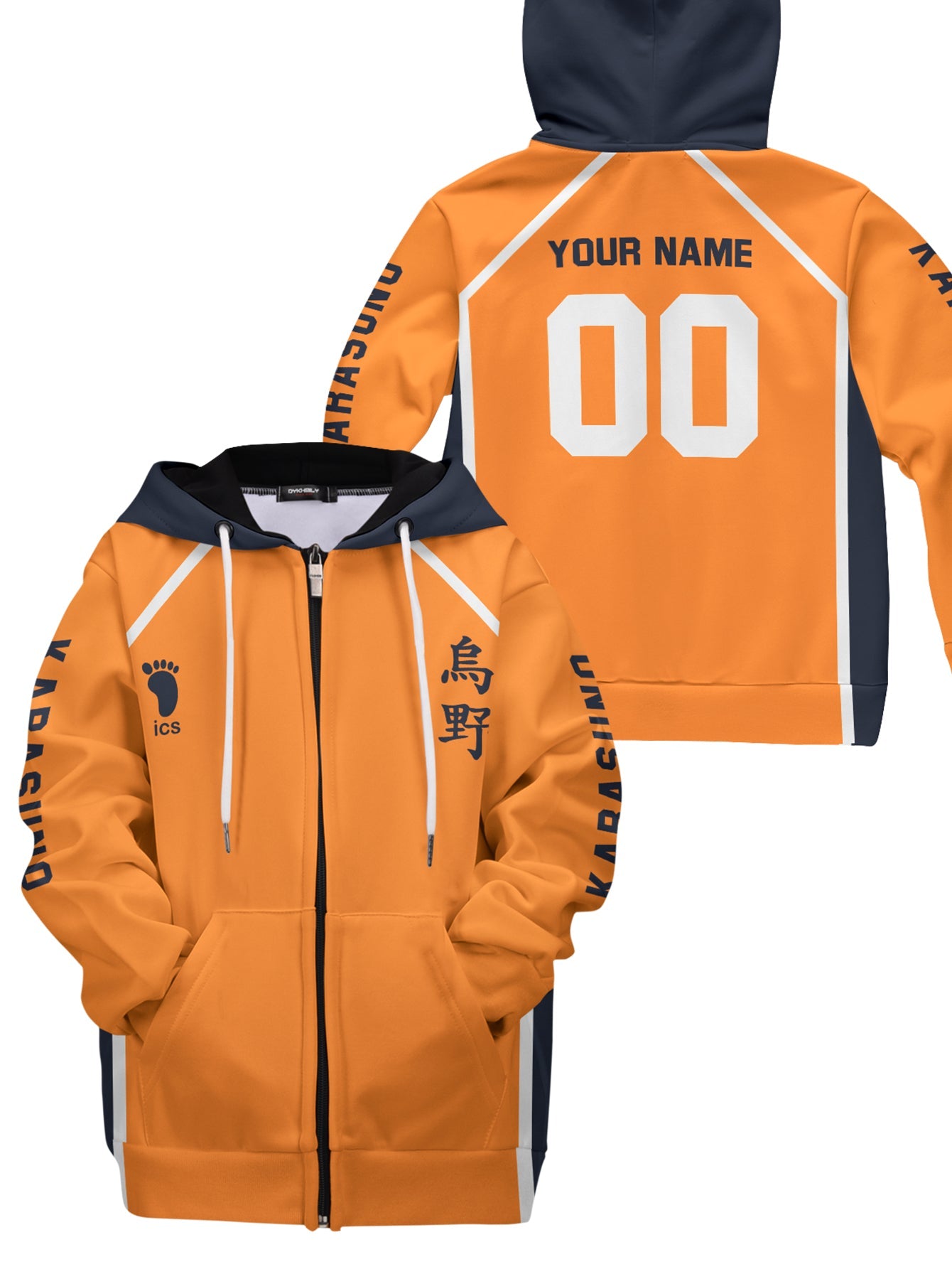 Haikyuu zip up discount hoodie