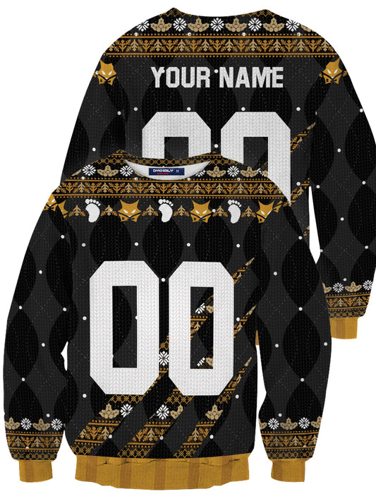 Fandomaniax - Personalized Team MSBY Black Jackals Christmas Unisex Wool Sweater