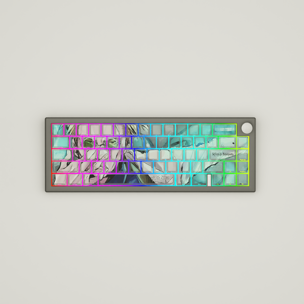 KEYBOARD - Limited Edition Custom 65% Keyboard - Kento Nanami 68Keys RGB backlight, triple mode (wired, wireless and bluetooth)