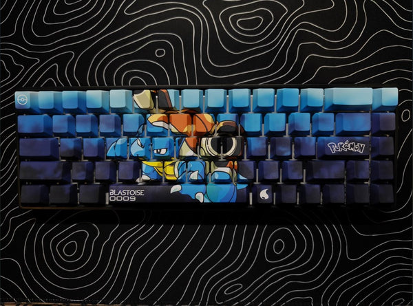 POKEBOARD - Limited Edition Custom 65% Keyboard - pokemon 009 Blastoise 68Keys RGB backlight, triple mode (wired, wireless and bluetooth)