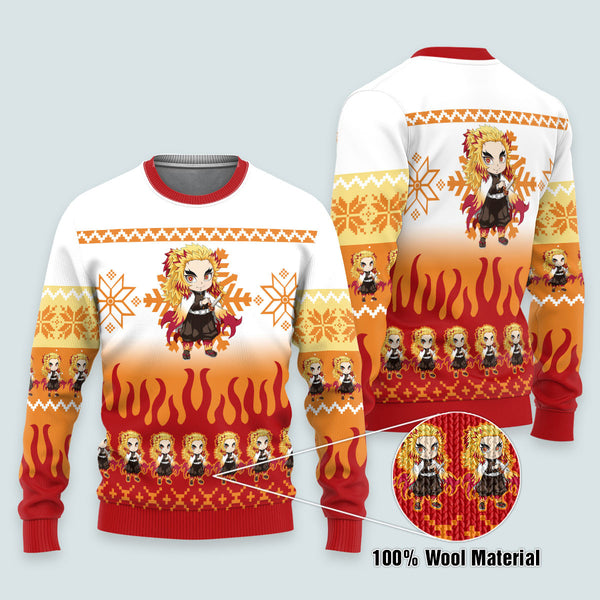 Chibi Kyojuro Unisex Wool Sweater