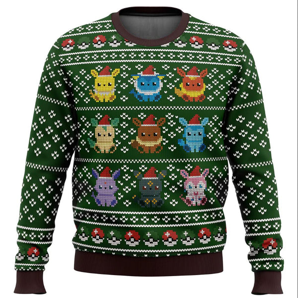 Eevee Eeveelutions Christmas Unisex Wool Sweater