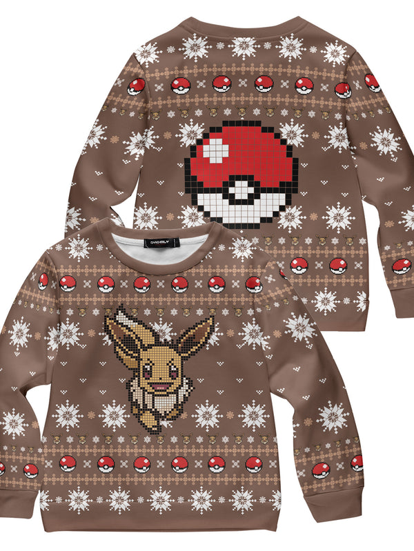 OG Eevee Xmas Kids Unisex Wool Sweater