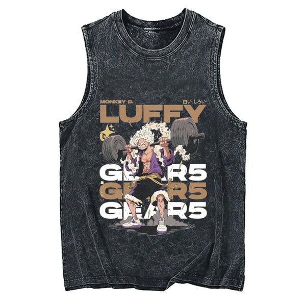 Luffy Gear 5 Gym Vintage Pump Cover Tank Top