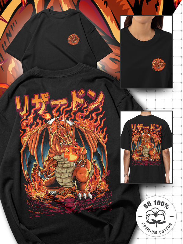 Poke Fiery Dragon Oversize T-Shirt