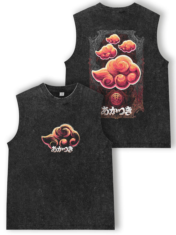 Akatsuki Brush Stroke Vintage Pump Cover Tank Top
