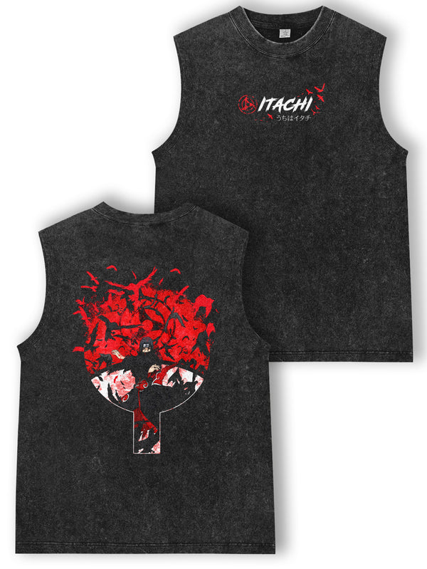 Itachi Summoning Crow Urban Fashion Vintage Pump Cover Tank Top