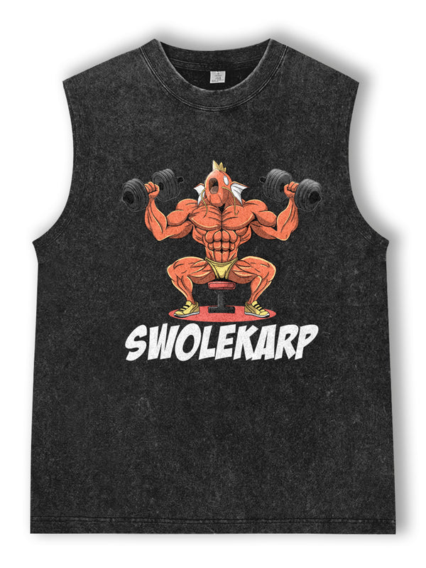 Swolekarp Gym Vintage Pump Cover Tank Top