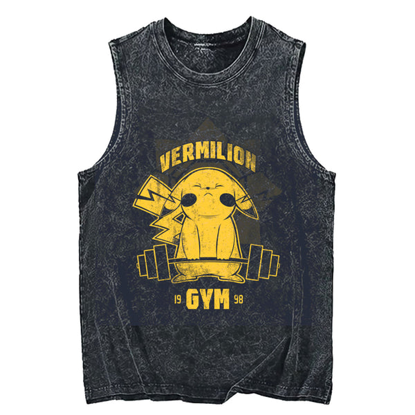 Pikachu Gym Vintage Pump Cover Tank Top