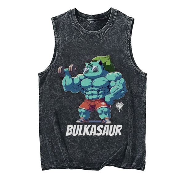 Bulkasaur Gym Vintage Pump Cover Tank Top