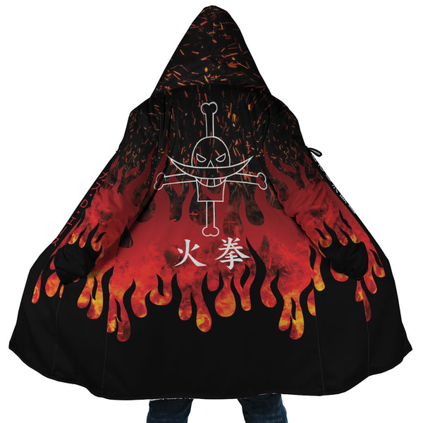 Whitebeard Red Flames Snuggle Cloak