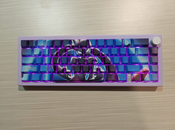 POKEBOARD - Limited Edition Custom 65% Keyboard - Pokemon 005 Mewtwo 68Keys RGB backlight, triple mode (wired, wireless and bluetooth)