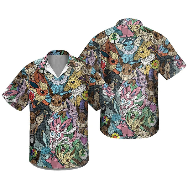 assorted Eeveelution Style Hawaiian T-Shirt