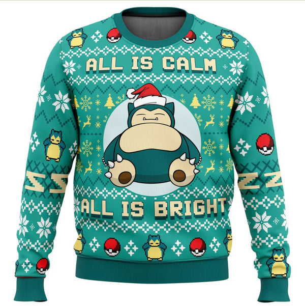 Snorlax Christmas Unisex Wool Sweater