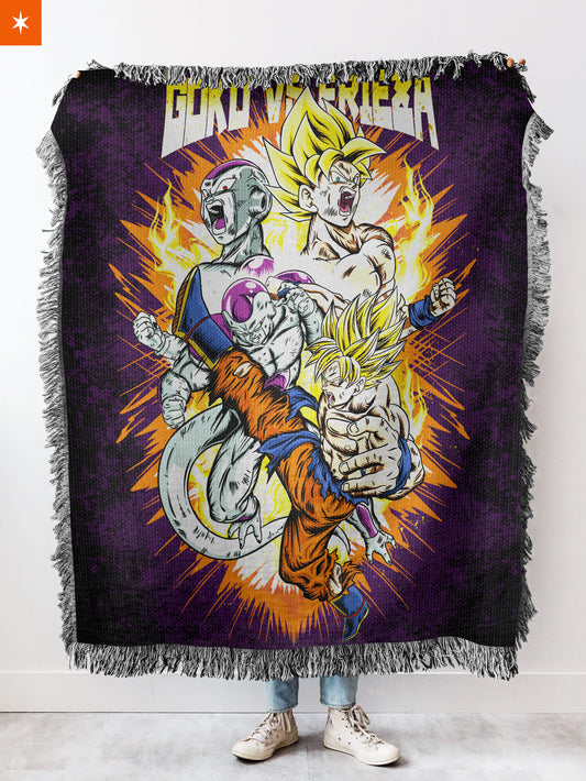 Goku Vs Frieza Woven Tapestry