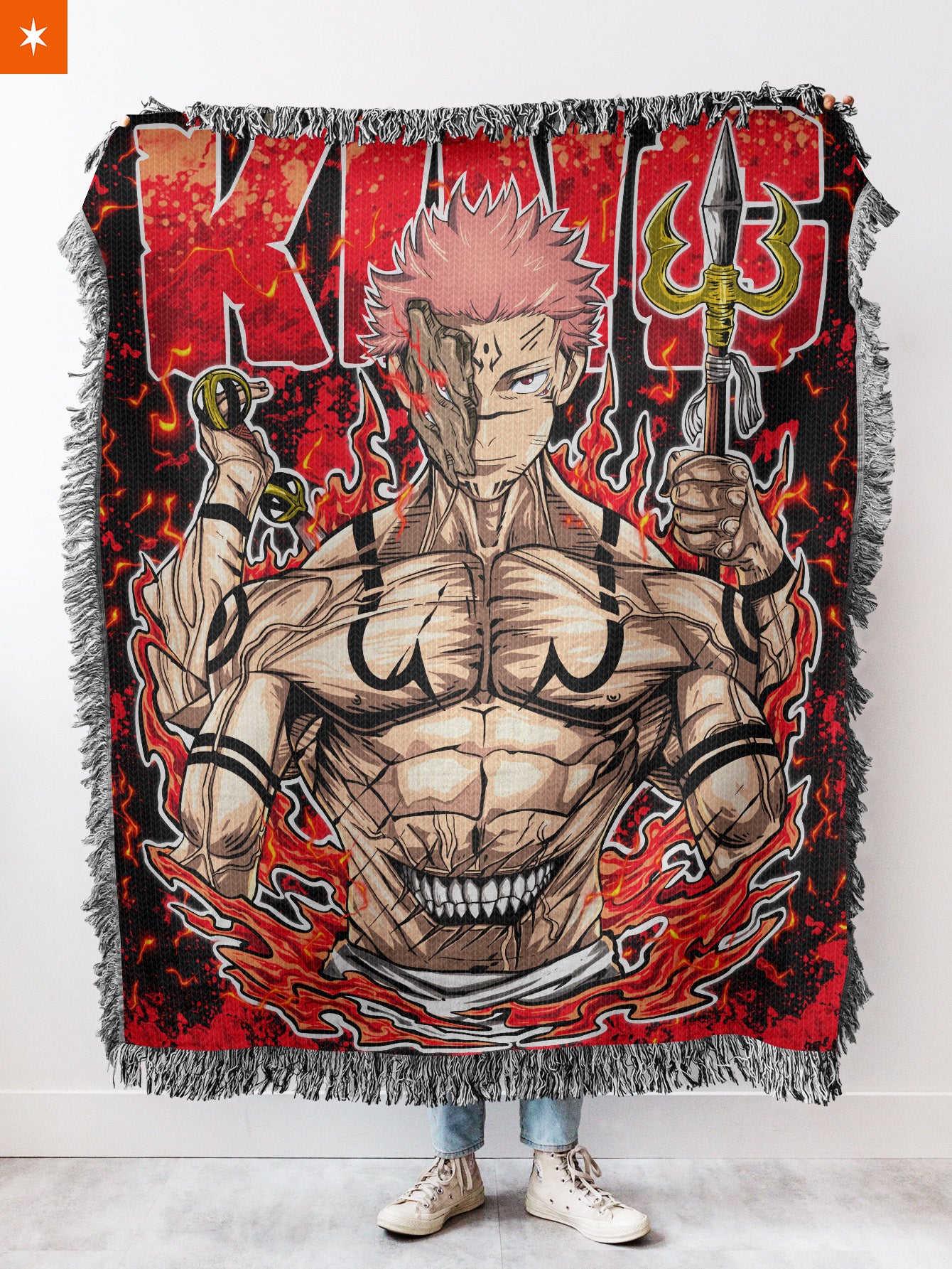 King Sukuna Woven Tapestry
