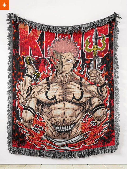 King Sukuna Woven Tapestry