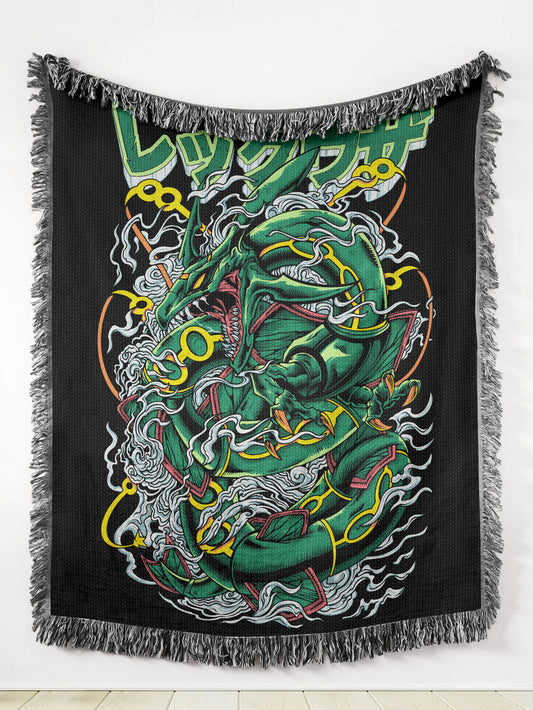 Poke Mega Dragon Woven Tapestry
