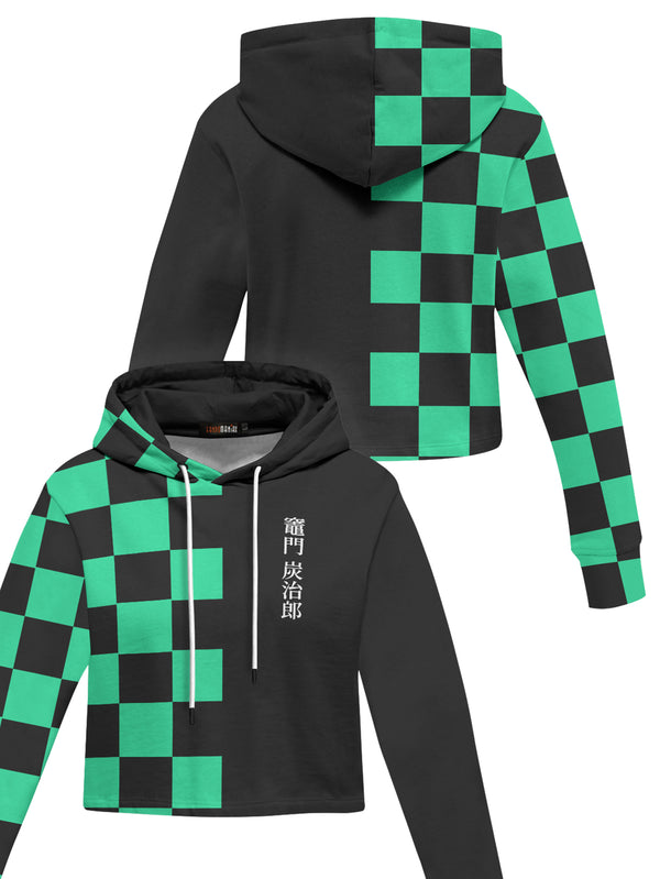 Fandomaniax - Tanjiro Fashion Cropped Hoodie