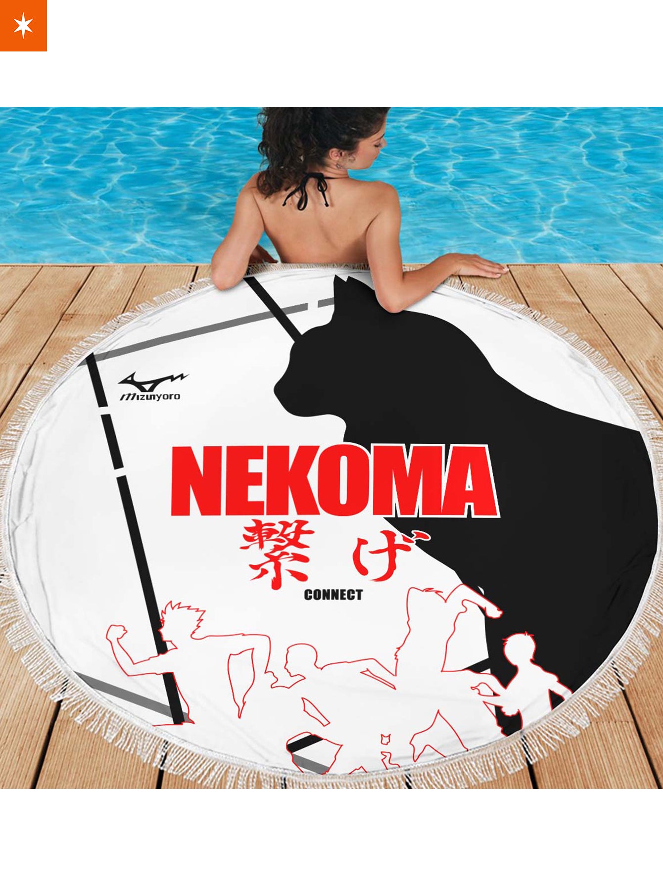 Fandomaniax - Nekoma Season Round Beach Towel