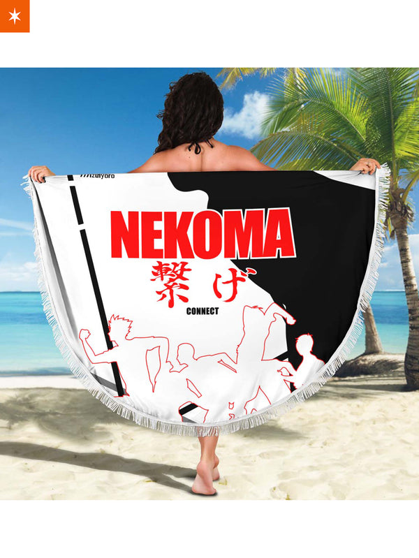 Fandomaniax - Nekoma Season Round Beach Towel