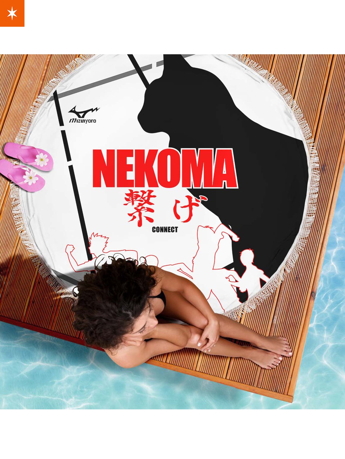 Fandomaniax - Nekoma Season Round Beach Towel