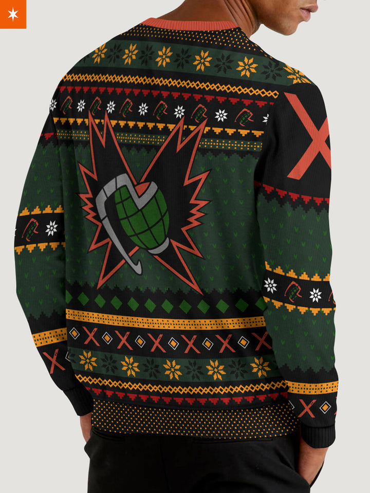 Fandomaniax - Bakugo Fire Xmas Unisex Wool Sweater