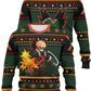 Fandomaniax - Bakugo Fire Xmas Unisex Wool Sweater
