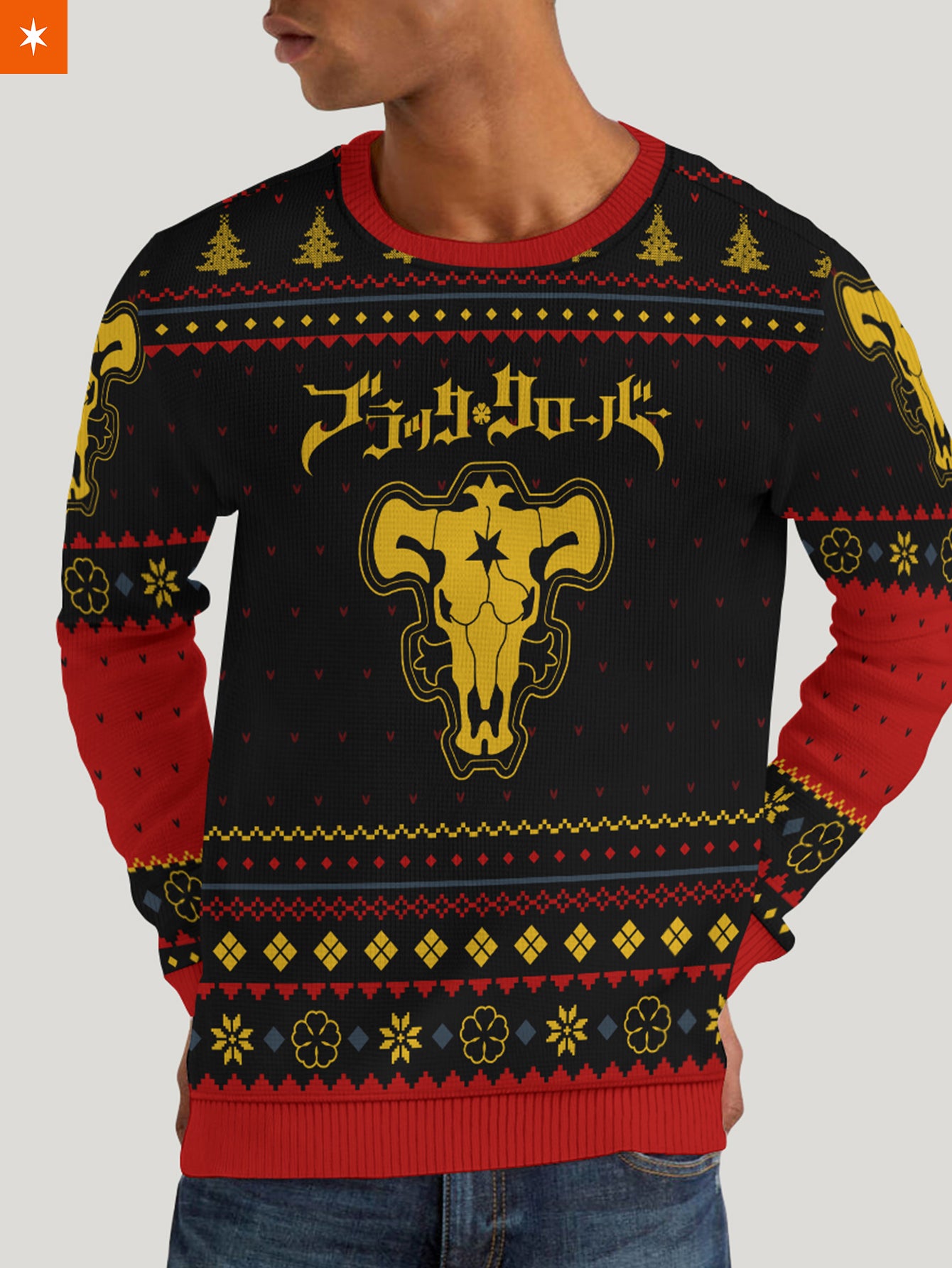 Fandomaniax - Black Bull Xmas Unisex Wool Sweater