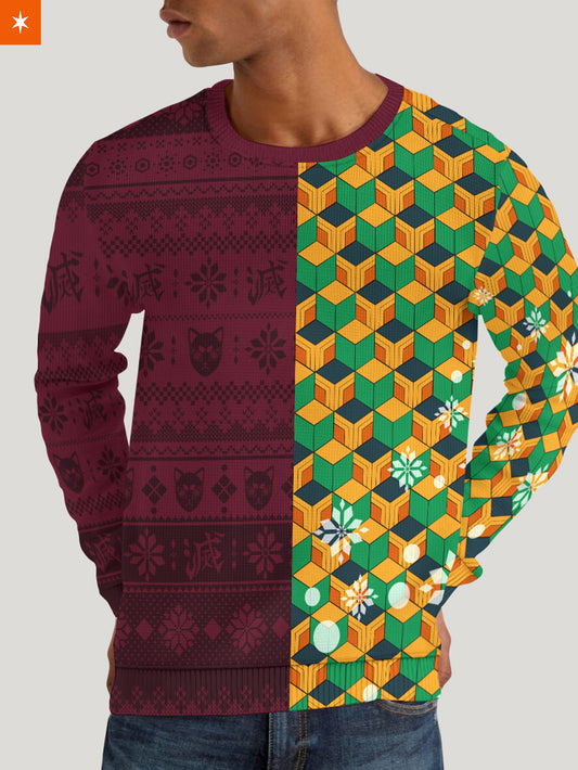 Fandomaniax - [Buy 1 Get 1 SALE] Giyu Christmas Unisex Wool Sweater