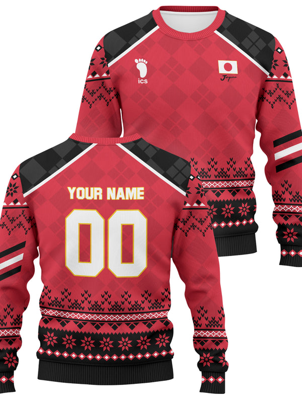 Fandomaniax - Personalized Haikyuu National Team Christmas Unisex Wool Sweater