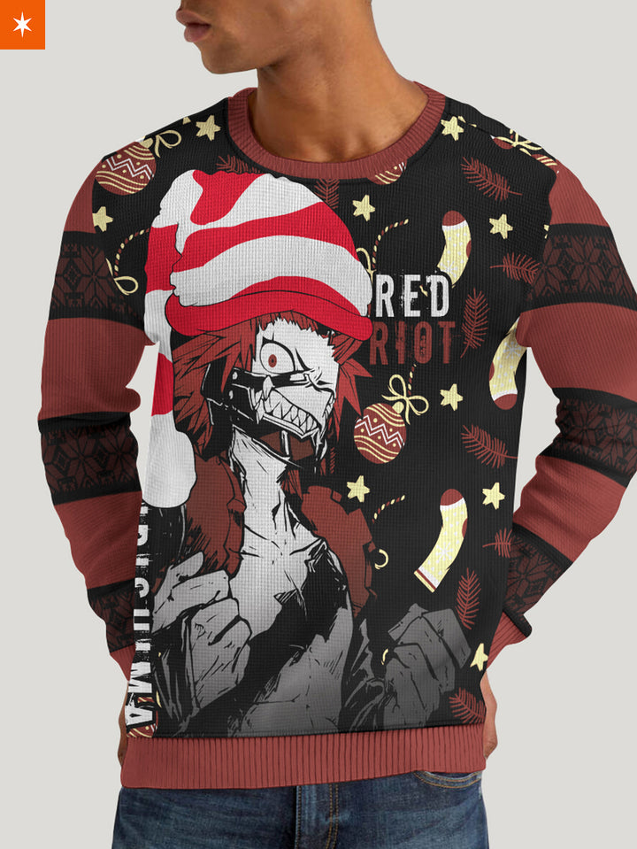 Fandomaniax - Red Riot Kirishima Unisex Wool Sweater