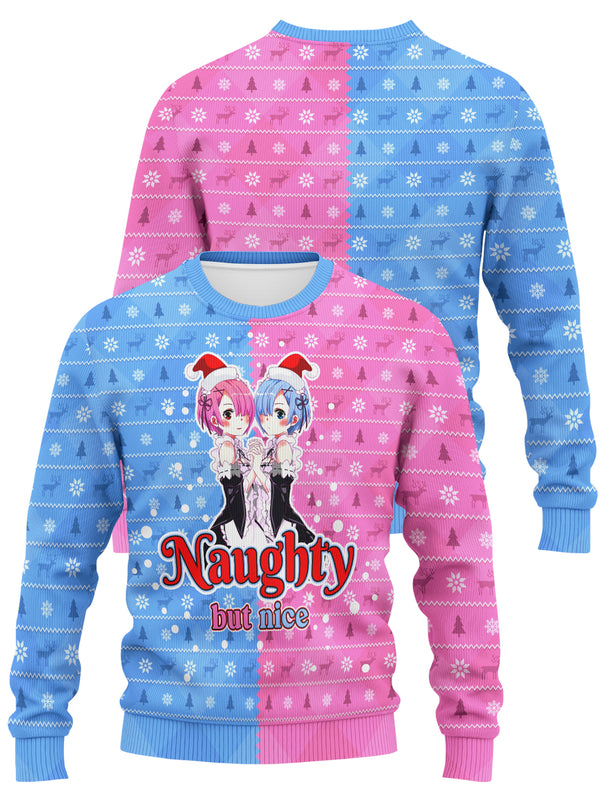 Fandomaniax - Rem Ram List Unisex Wool Sweater