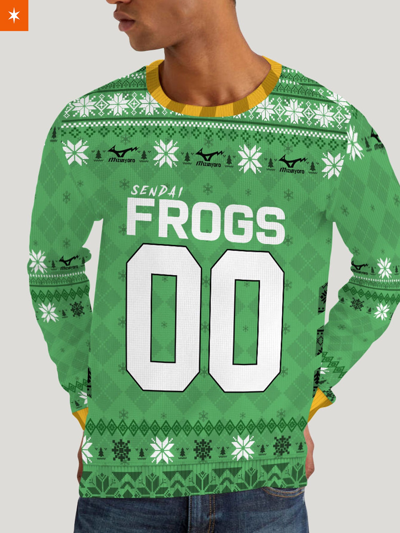 Fandomaniax - Personalized Sendai Frogs Unisex Wool Sweater
