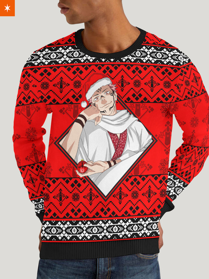 Fandomaniax - Sukuna Christmas Unisex Wool Sweater