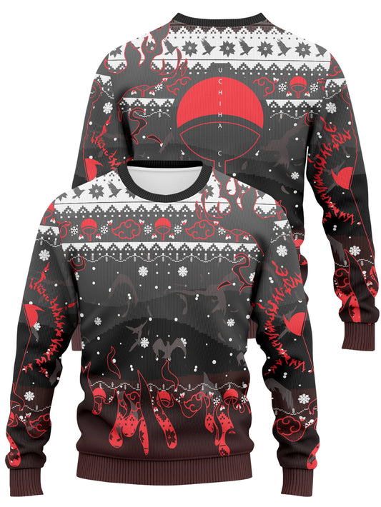 Fandomaniax - [Buy 1 Get 1 SALE] Uchiha Emblem Unisex Wool Sweater