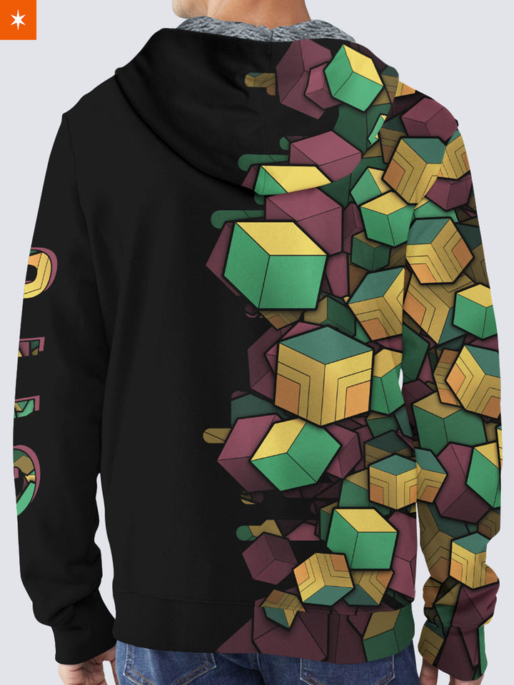 Fandomaniax - Giyu Cube Velvet Hoodie