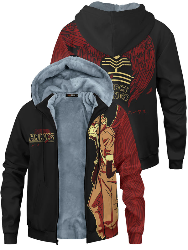 Fandomaniax - MHA Hero Hawks Velvet Hoodie