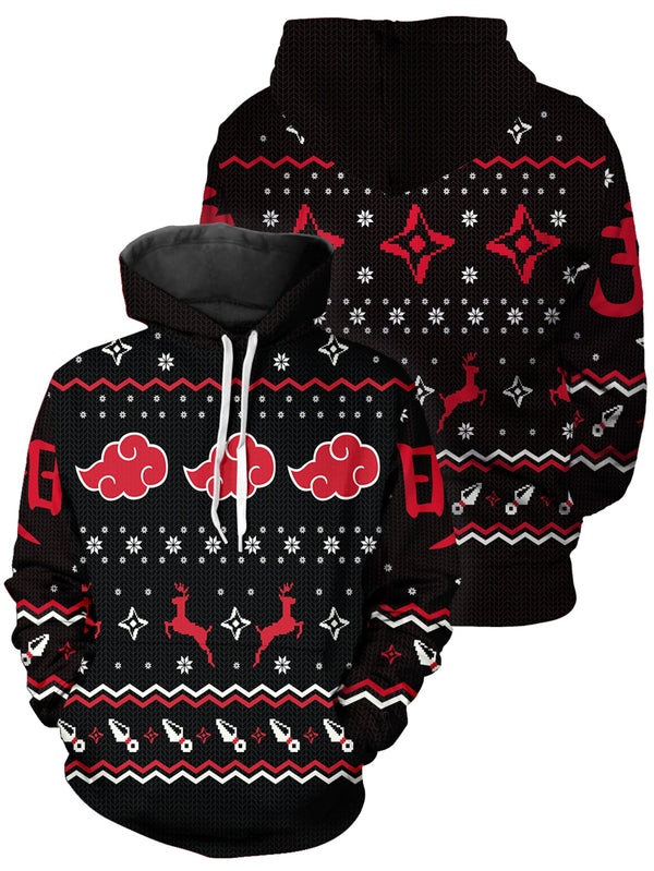 Fandomaniax - Akatsuki Christmas Unisex Pullover Hoodie