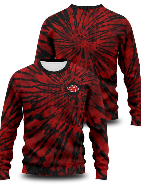 Fandomaniax - Akatsuki Tie Dye Unisex Wool Sweater