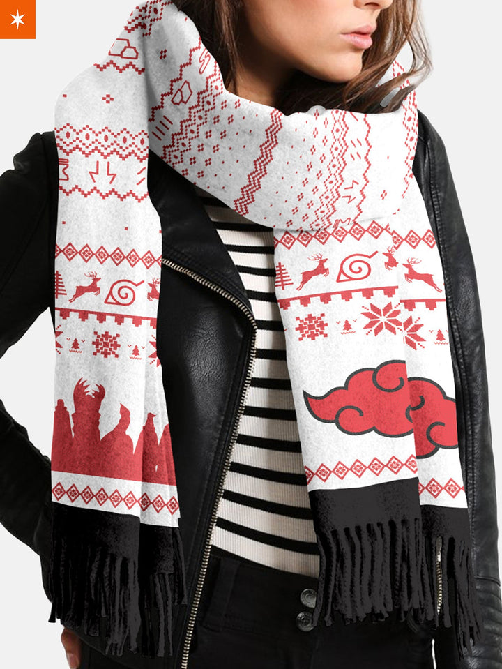 Fandomaniax - Akatsuki White Christmas Wool Scarf