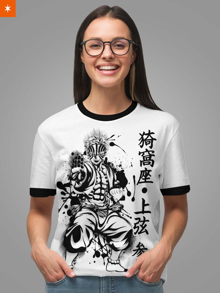 Fandomaniax - Akaza B&W Unisex T-Shirt