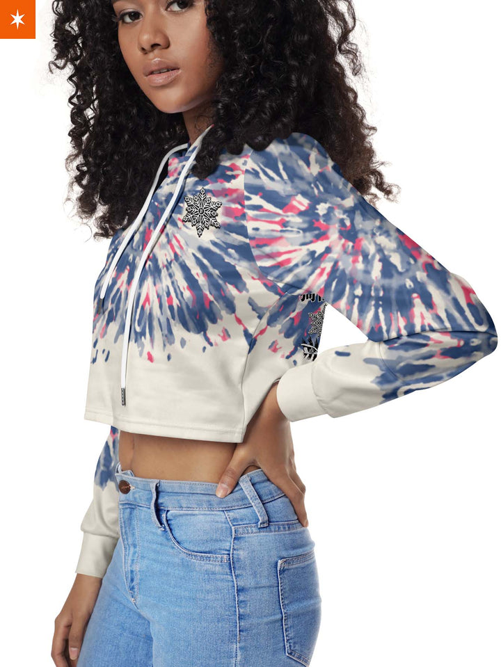 Fandomaniax - Akaza Tie Dye Cropped Hoodie