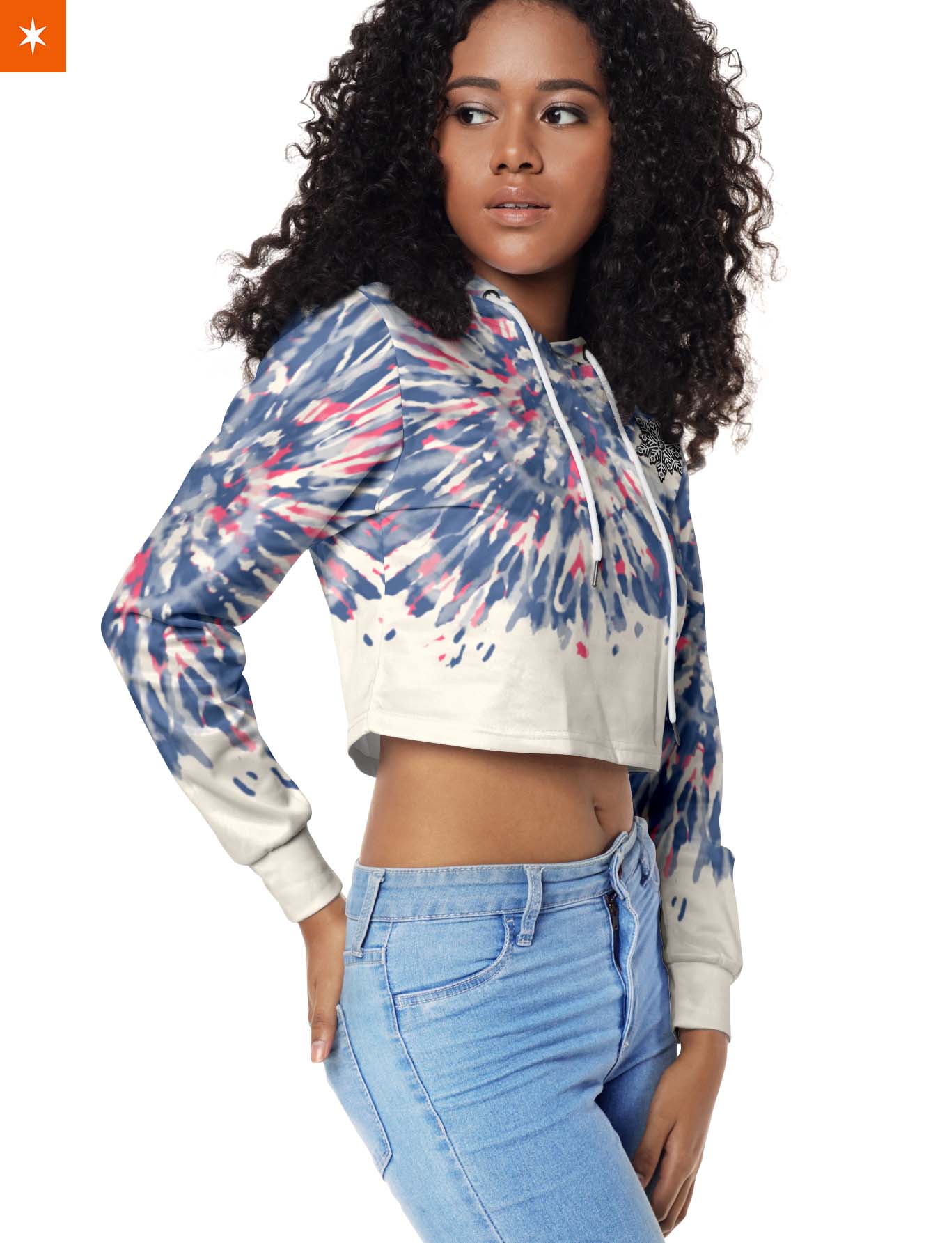 Cropped hoodie hot sale tie dye