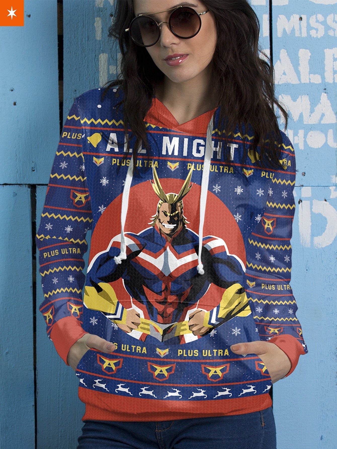 Fandomaniax - All Might Christmas Unisex Pullover Hoodie