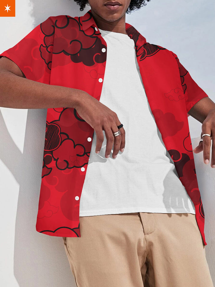 akatsuki dress shirt Black Aloha Akatsuki Long Sleeve Button Up Shirt