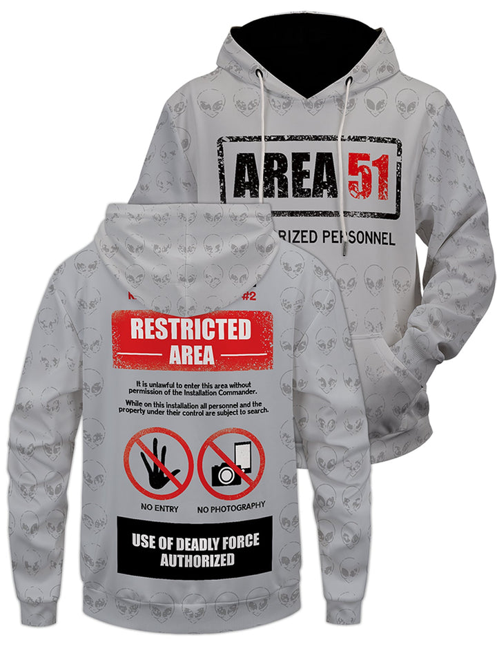 Fandomaniax - Area 51 Authorized Personnel Unisex Pullover Hoodie